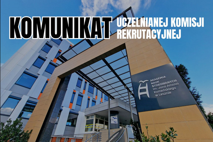 Komunikat Uczelnianej Komisji Rekrutacyjnej ws. kierunku wychowanie fizyczne studia drugiego stopnia