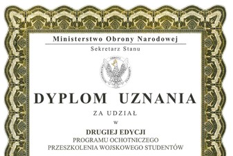 Dyplom uznania 