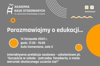 Cykl otwartych spotkań na temat edukacji