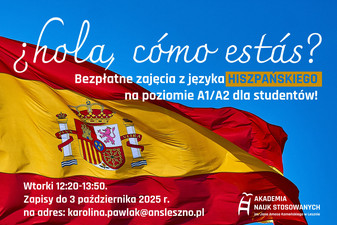 Bezpłatne zajęcia z j. hiszpańskiego dla studentów