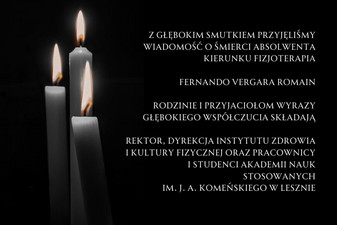 Zmarł absolwent kierunku fizjoterapia